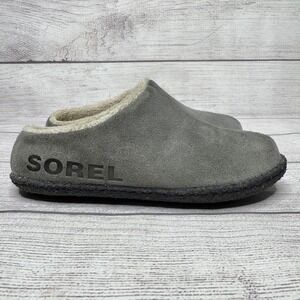 Sorel Suede Clog Slippers Faux Fur Lined Warm Cozy Comfy Kids Size 1‎